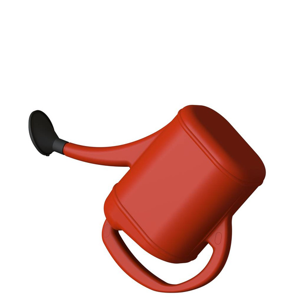 Red garden watering can on a white background, isolate. 3D rendering of excellent quality in high resolution. It can be enlarged and used as a background or texture. - Φωτογραφία, εικόνα