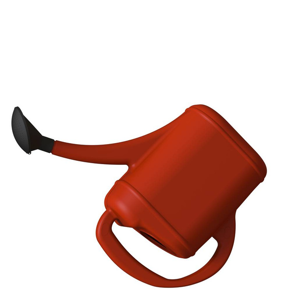 Red garden watering can on a white background, isolate. 3D rendering of excellent quality in high resolution. It can be enlarged and used as a background or texture. - Foto, imagen