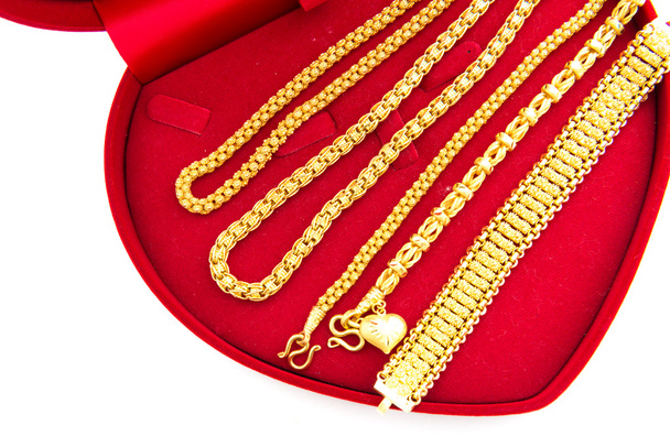 Bijoux, bracelets et chaînes en or
 - Photo, image