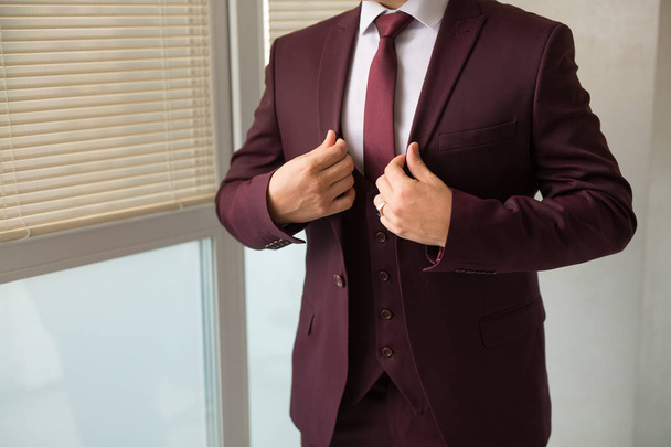 handsome stylish modern suit on a man - Photo, image