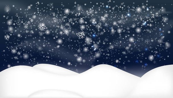 Elszigetelt havas táj - Vektor, kép