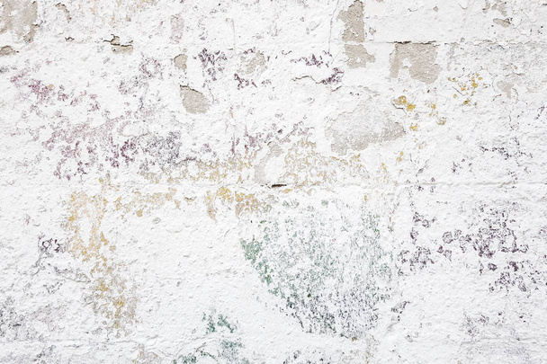 абстрактний фон стіни з бетонних блоків пофарбований в білий колір напівпрозорою старою фарбою
 - Фото, зображення