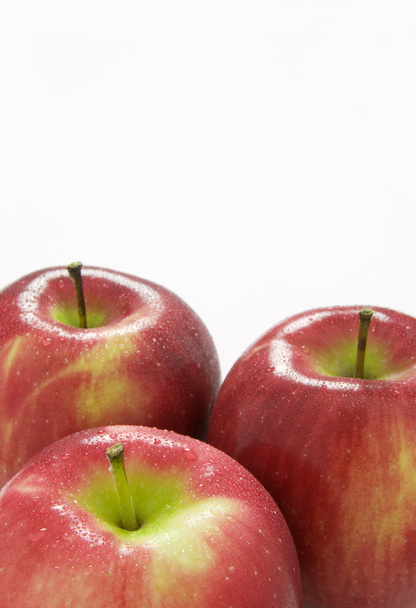 красные яблоки на белом фоне - Фото, изображение
