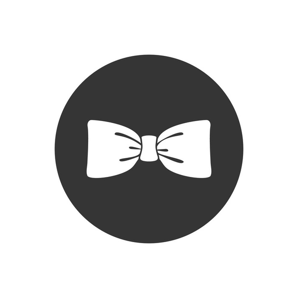 Negro lazo icono del vector de corbata aislado en blanco
 - Vector, imagen