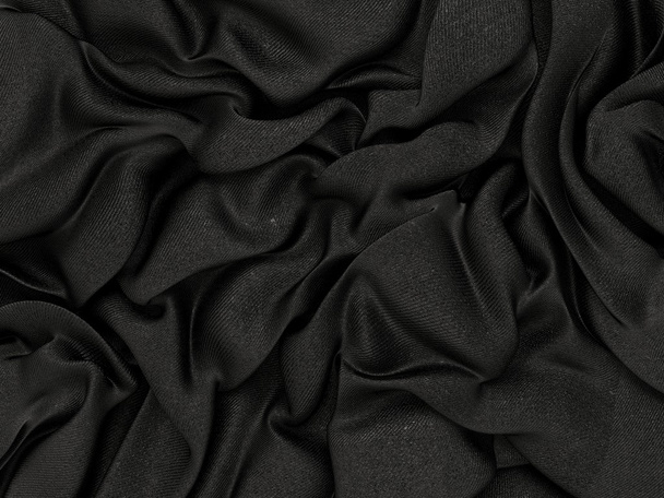 Black cloth background - Φωτογραφία, εικόνα