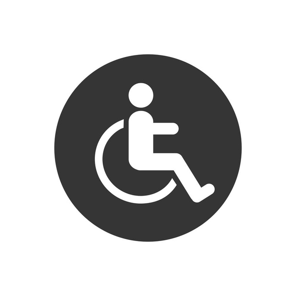 Disabled icon vector. wheel chair symbol - Vector, Image