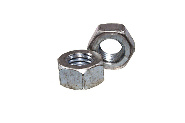 nut bolt isolated on white background - Photo, Image