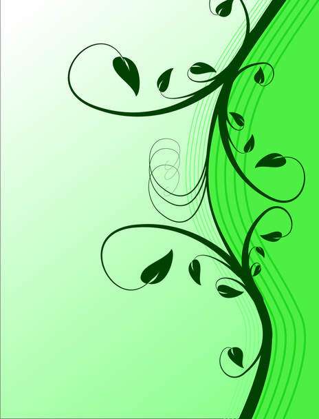 Vihreä abstrakti kukka tausta
 - Vektori, kuva