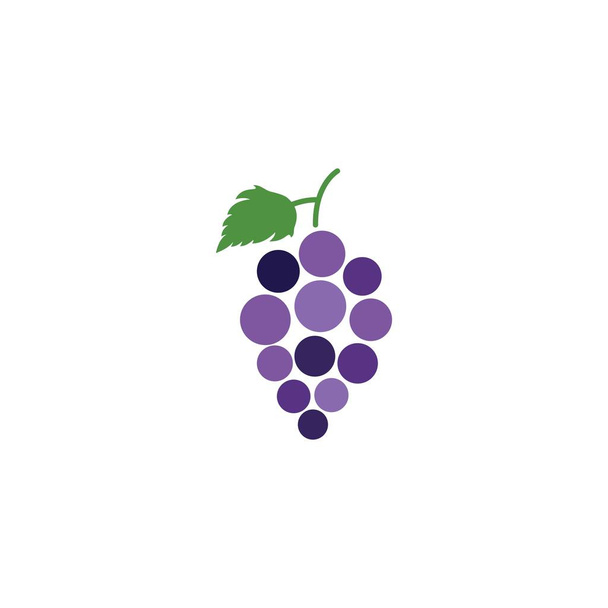 Diseño de ilustración de icono de vector de uvas
 - Vector, Imagen