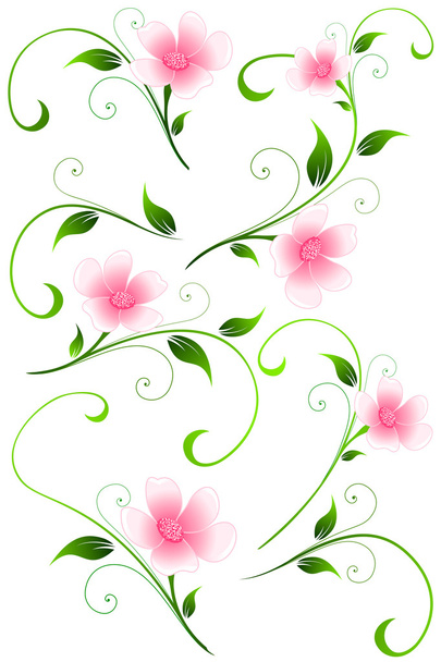 Floral Vector design elements - ベクター画像