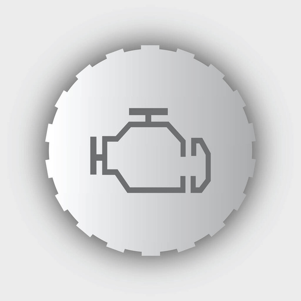 Check engine icon isolated. Flat design. Vector Illustration - Vector, Image