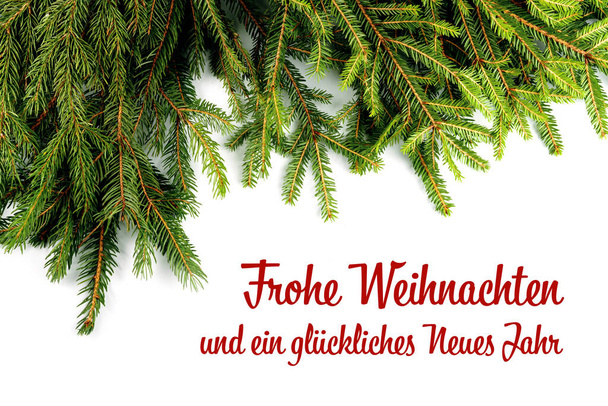 Frohe Weihnachten und ein gluckliches Neues Jahr, різдвяна листівка - Фото, зображення