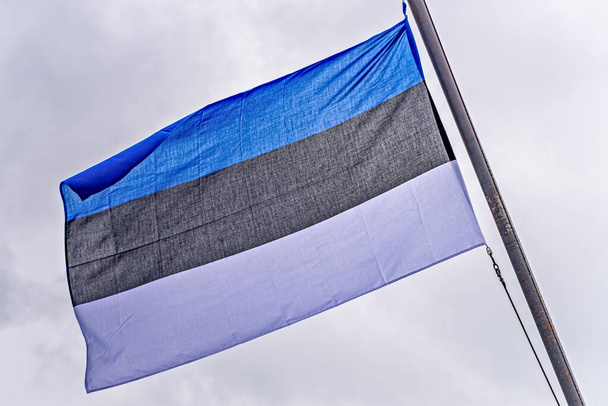Bandeira nacional de Estonia in Tallinn
 - Foto, Imagem