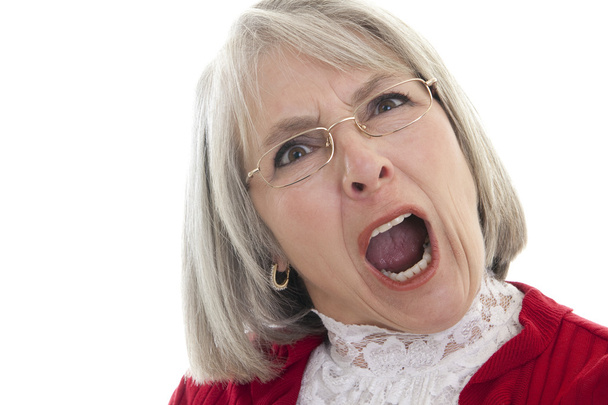 Mujer madura gritando
 - Foto, Imagen
