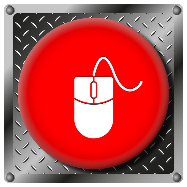 Mouse metallic icon - Photo, Image