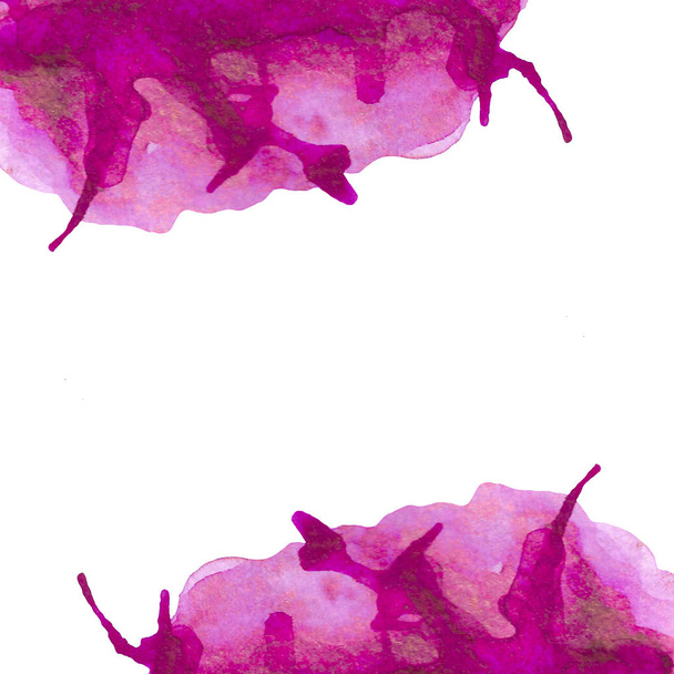 Aqua illustration. Watercolor heels. Watercolor background. Abstract background. Raspberry blots. Purple spots. - Φωτογραφία, εικόνα