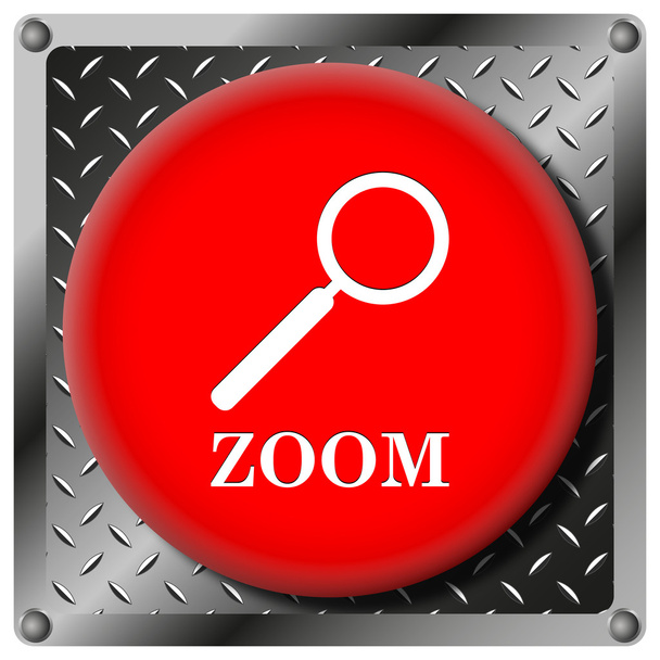 zoom s kovovým ikony lupy - Fotografie, Obrázek