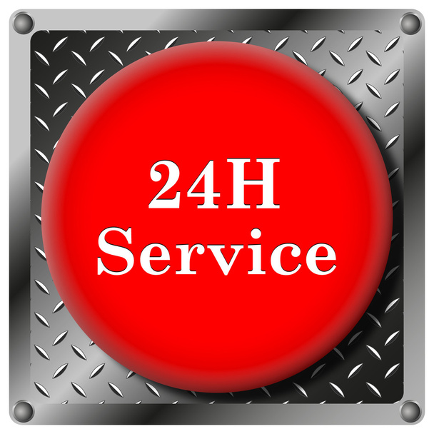 24h Service Metallic-Ikone - Foto, Bild