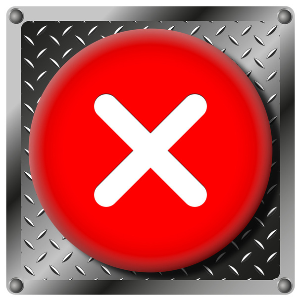 X close metallic icon - Photo, Image
