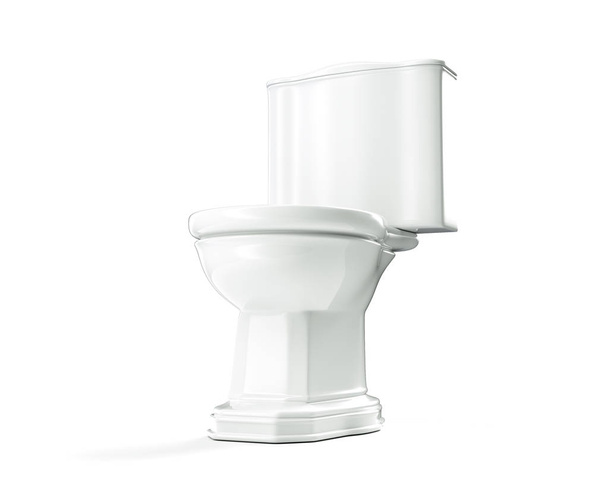Toilet 3D render wc on white background - Photo, image