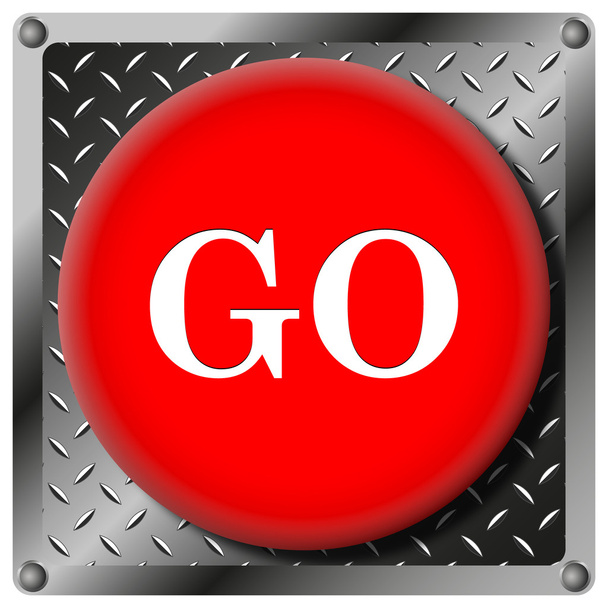 GO metallic icon - Photo, Image