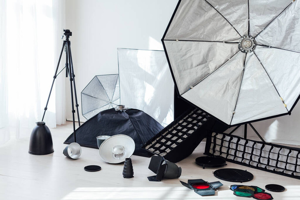 Equipment white photo studio flash accessories photographer - 写真・画像