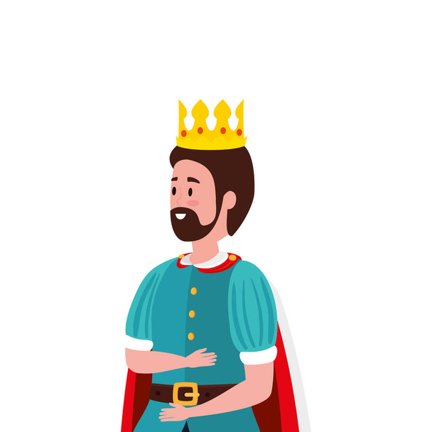 king of fairytale avatar character - Vector, Image