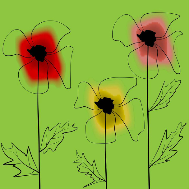 Kukka vektori kuva. Akvarelli abstrakteja unikkoja koriste suunnittelu. Kukka kukkii. Muoti ja tyyli
 - Vektori, kuva