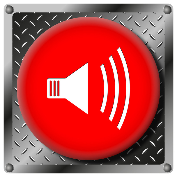 Speaker metallic icon - Photo, Image