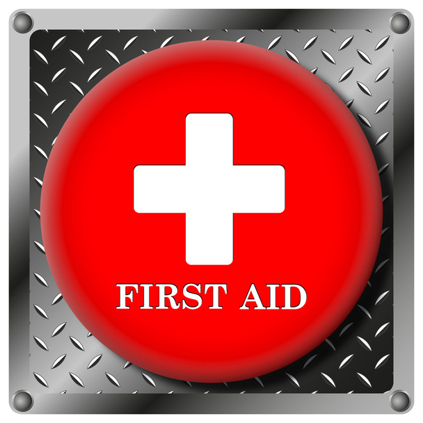 Icono metálico de primeros auxilios
 - Foto, Imagen
