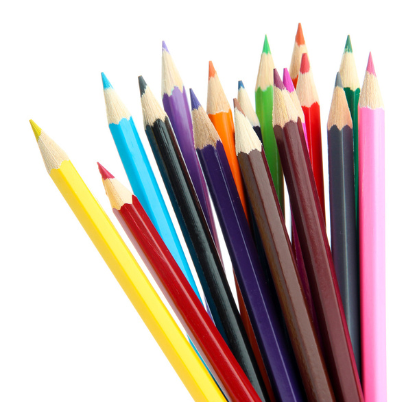 Colour pencils isolated on white - Fotografie, Obrázek