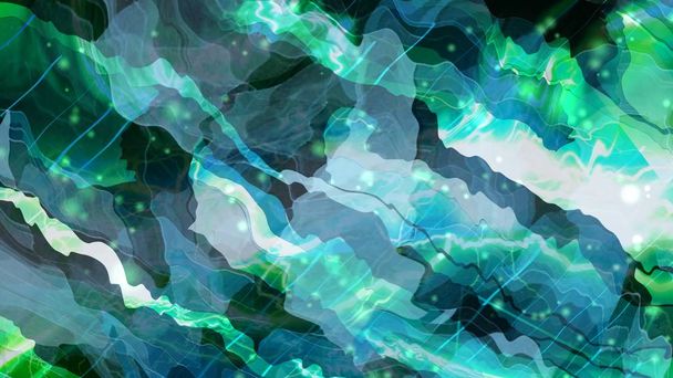 Быстрые зеленые электрические громоотводы и абстрактные волновые искажения - абстрактная текстура фона
 - Фото, изображение