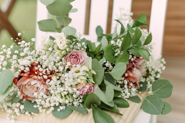 flowers wedding decoration floristry bride bouquet design - Фото, изображение