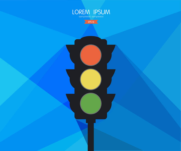 Traffic light icon, vector illustration, eps 10 - Vektör, Görsel