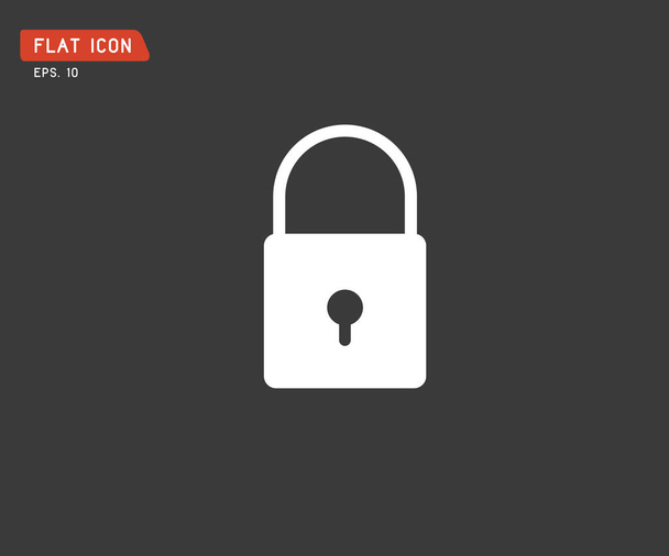 Lock Icon flat, logo classic style, vector illustration - Vector, Image