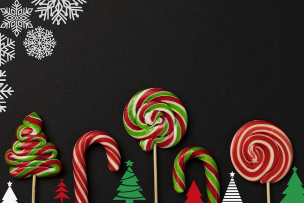 Christmas  candy background, Happy new year - Photo, image