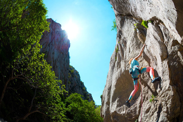 Rock climbing and mountaineering in the Paklenica National Park.  - Photo, Image