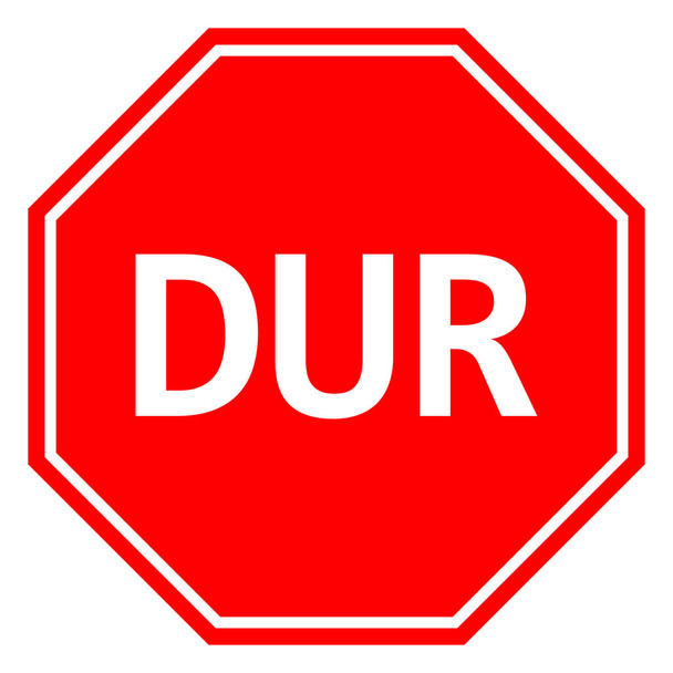 Traffic warning stop sign turkish vector illustration - Vector, Image