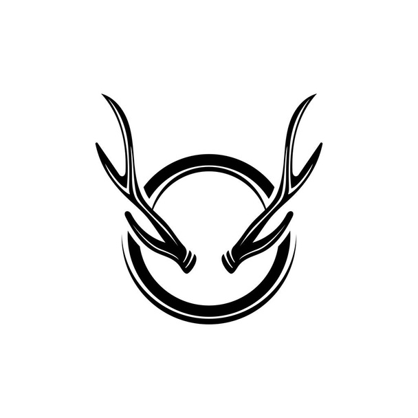 Логотип с рогами оленей
 - Вектор,изображение