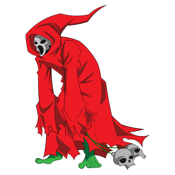 dibujos animados espeluznantes de disfraz de Halloween
 - Vector, imagen