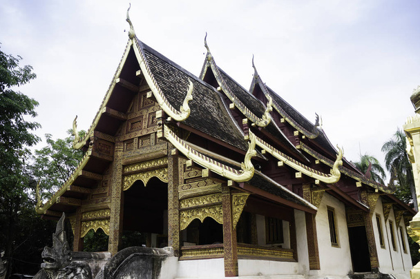 Wat Pra Singh beautiful temple in Chiang Mai, Thailand - 写真・画像