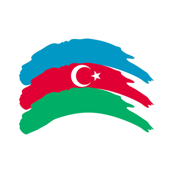 Azerbaijan-Vektorfahne isoliert - Vektor, Bild