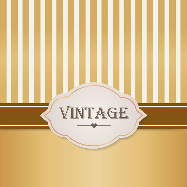 Luxury gold vintage style label frame. Vector illustration. - Vector, Image