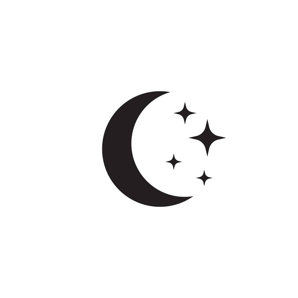 Moon vector icon on background. - Vector, Image