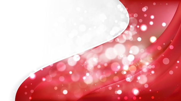 abstract red and white wave business background, vector illustration - ベクター画像