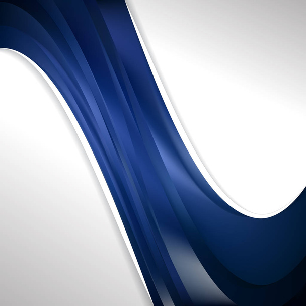 abstract black and blue wave business background, vector illustration - Vector, Image