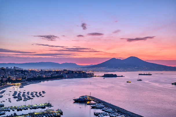 Sunrise over the Gulf of Naples in Italy - Photo, Image