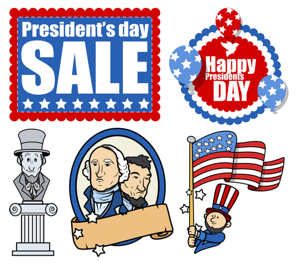 Diseño patriótico estadounidense - Vectores del día de los presidentes de vacaciones
 - Vector, Imagen
