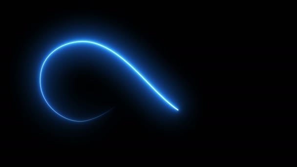 Digitální nekonečná symbolová smyčka neonové věčnosti animace - Záběry, video