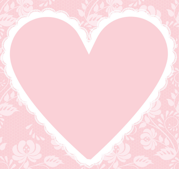 lace heart - Vector, Image